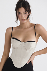 Uvula Off-White Satin Corset | Dress In Beauty